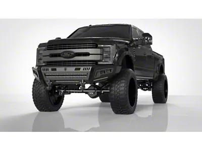 Road Armor Front Bumper Shackles/Wide End Pods/X3 Cube/Accent Lights Beauty - 6174DF-B1-P3-MR-BH-B