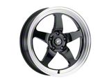 Forgestar D5 Drag Gloss Black Machined Wheel; 18x9; 35mm Offset; 5x114.3mm Bolt Pattern; 78mm Hub Bore