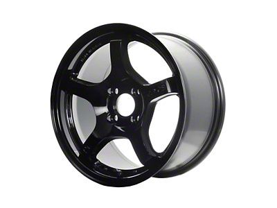 Gram Lights 57CR Glossy Black Wheel; 19x10.5; 12mm Offset; 5x114.3mm Bolt Pattern; 73.10mm Hub Bore