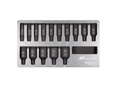 Ingersoll Rand DxS2 Drive Hex Deep Metric Impact Socket Set; 15-Piece