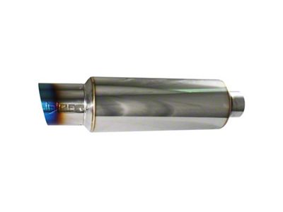 Injen 2 3/8 Universal Muffler w/Titanium burnt rolled Tip and - SES225TT