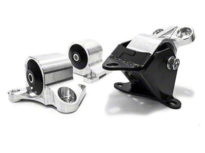 Innovative Mounts 96-00 Civic B/D Series Black Aluminum Mounts Solid Bushings - B10050-SOLID-BA