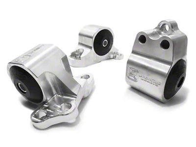 Innovative Mounts 92-95 Civic B/D Series Black Aluminum Mounts Solid Bushings - B10150-SOLID-BA