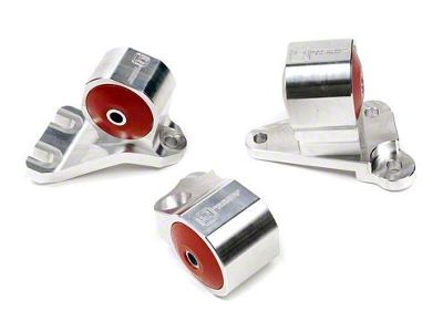 Innovative Mounts 88-91 Civic B-Series Silver Aluminum Mounts 85A Bushings Cable - B19150-85A