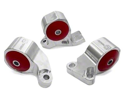 Innovative Mounts 88-91 Civic D-Series Silver Aluminum Mounts 85A Bushings Cable - B19151-85A