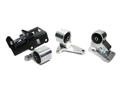 Innovative Mounts 92-95 Civic H-Series Silver Aluminum Mounts Solid Bushings - B29550-SOLID