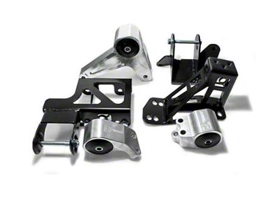 Innovative Mounts 92-95 Civic K-Series Silver Aluminum Mounts Solid Bushings Not - B90150-SOLID