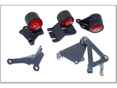 Innovative Mounts 90-93 Integra B-Series Black Steel Mounts 85A Bushings Cable - 49351-85A