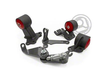 Innovative Mounts 90-93 Integra B-Series Black Steel Mounts 85A Bushings Auto - 49355-85A