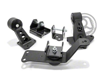 Innovative Mounts 00-09 Honda S2000 K-Series Black Steel Mounts 85A Bushings - 80750-85A