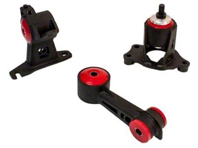 Innovative Mounts 11-15 Honda CR-Z L-Series Black Steel Mounts 95A Bushings - 11550-95A