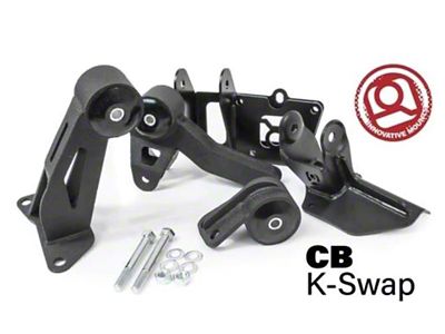 Innovative Mounts 90-93 Accord K-Series Black Steel Mounts 95A Bushings