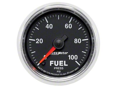 Innovate Motorsports MTX Analog Fuel Pressure 0-100psi Gauge Kit - Black - 3863