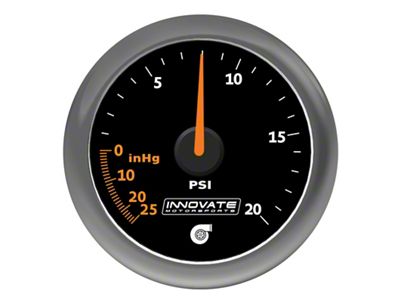 Innovate Motorsports MTX Analog 20 PSI Vacuum/Boost Gauge Kit - Black - 3857