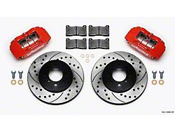 Wilwood Forged DPHA Front Calipers with 10.32-Inch Drilled and Slotted Rotors; Red Calipers (90-01 Integra, Excluding Type R)