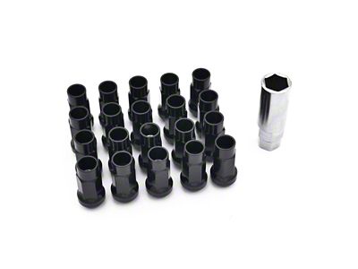 ISR Performance Steel 50mm Open Ended Lug Nuts M12x1.25 - IS-12125-BLK