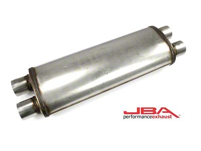 JBA Universal Chambered 304SS Muffler 22x8x5 2.5in Dual In/Dual Out - 40-252200