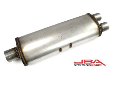 JBA Universal Chambered 304SS Muffler 25x8x5in 3in Center Inlet/2.5in Dual - 40-252500