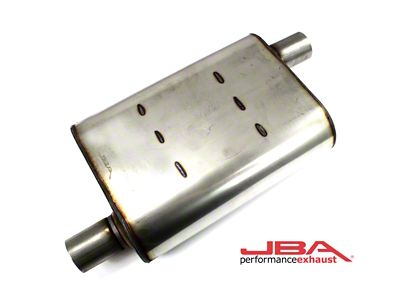 JBA Universal Chambered Style 304SS Muffler 13x9.75x4 2in Inlet Diameter