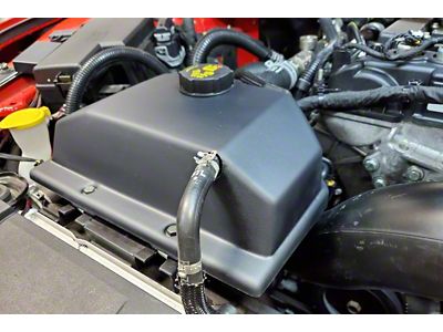 JLT 15-19 Ford Mustang Black Textured Coolant Tank Cover - CTC-FM15