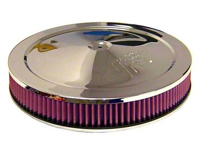 K&N 14in Red Custom Air Cleaner Assembly - 5.125in ID - 60-1263
