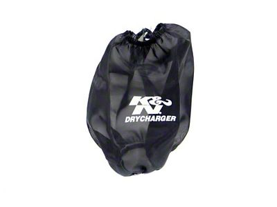 K&N Black Drycharger Round Tapered Air Filter Wrap 5in Top - RF-1020DK