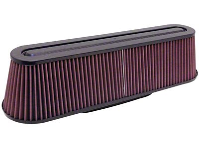 K&N Universal Air Filter Carbon Fiber Top/Base Oval FLG. - RP-5161