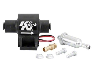 K&N Electric In to Line Fuel Pump; 1.50 to 4 PSI (Universal; Some Adaptation May Be Required)