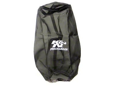 K&N Precharger Air Filter Wrap Black Universal Polyester 12in Height 6in Base Inside Diameter
