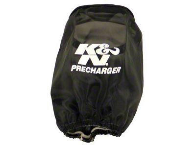 K&N Precharger Air Filter Wrap Round Straight Black 4in ID - RU-1470PK