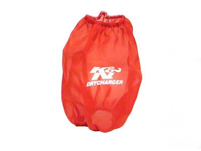 K&N Red Drycharger Round Tapered Air Filter Wrap 5in Top - RF-1020DR