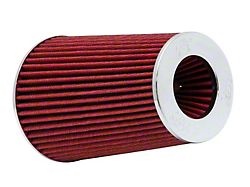 K&N Universal Air Filter Chrome Round Tapered Red - 4in - RG-1002RD