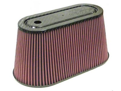 K&N Universal Air Filter with Carbon Fiber Top & Base-6in - RP-5070