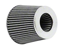 K&N Universal Filter Chrome Round Tapered White - 4in Flange - RG-1001WT