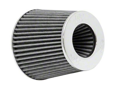 K&N Universal Filter Chrome Round Tapered White - 4in Flange - RG-1001WT
