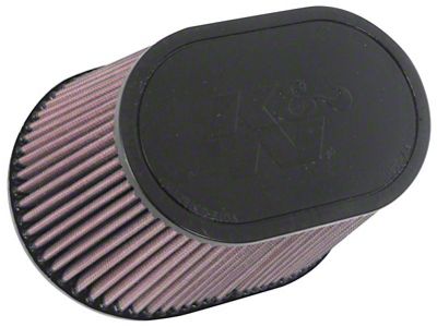 K&N Universal Rubber Filter 6.25in x 4in Oval FLG / - RU-1001