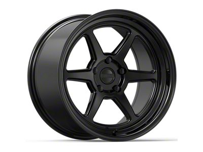Kansei Roku Gloss Black Wheel; 18x10.5; 12mm Offset; 5x114.3mm Bolt Pattern; 73.10mm Hub Bore
