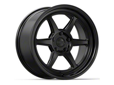 Kansei Roku Gloss Black Wheel; 18x9; 12mm Offset; 5x114.3mm Bolt Pattern; 73.10mm Hub Bore