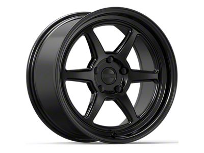 Kansei Roku Gloss Black Wheel; 18x9.5; 22mm Offset; 5x100mm Bolt Pattern; 73.10mm Hub Bore