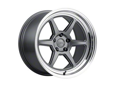 Kansei Roku Grey with Machined Lip Wheel; 18x10.5; 12mm Offset; 5x108mm Bolt Pattern; 63.40mm Hub Bore