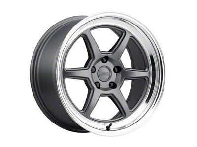 Kansei Roku Grey with Machined Lip Wheel; 18x9; 12mm Offset; 5x100mm Bolt Pattern; 73.10mm Hub Bore