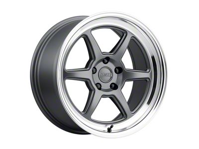 Kansei Roku Grey with Machined Lip Wheel; 18x9.5; 22mm Offset; 5x100mm Bolt Pattern; 73.10mm Hub Bore