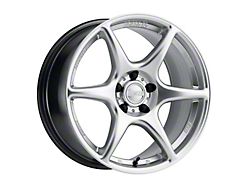 Kansei Tandem Hyper Silver Wheel; 18x9; 35mm Offset; 5x114.3mm Bolt Pattern; 73.10mm Hub Bore