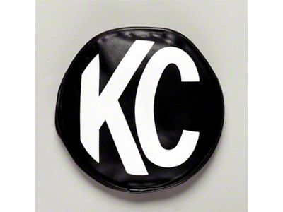KC HiLiTES 6in. Round Soft Cover Pair - Black w/White - 5100