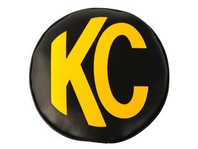 KC HiLiTES 8in. Round Soft Cover Pair - Black w/Yellow - 5802