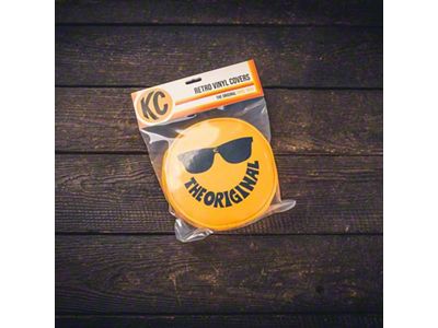 KC HiLiTES Retro 6in Round Yellow Vinyl Light Cover w/ - 5205