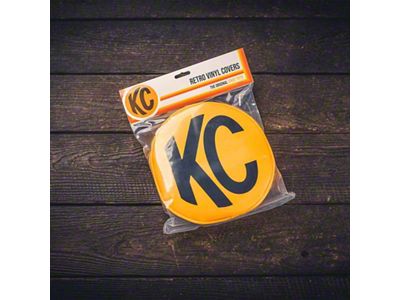 KC HiLiTES Retro 8in Round Yellow Vinyl Light Cover w/ - 5801