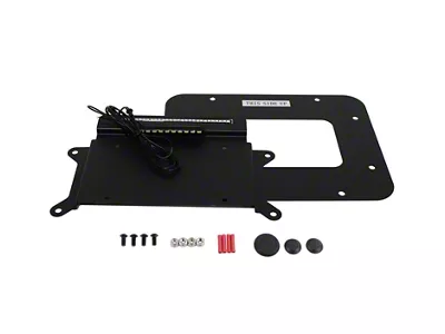 Kentrol 07-18 Jeep Wrangler JK BackSide License Plate Mount with - 80703