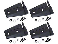Kentrol Door Hinge Set; Textured Black (07-18 Jeep Wrangler JK)