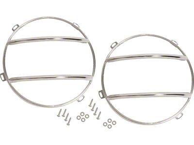 Kentrol 07-18 Jeep Wrangler JK Euro Headlight Guards Pair - 30573
